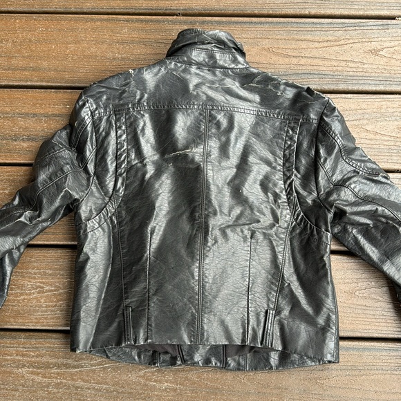 GUC Free People Leather Jacket | Biker Moto Jacket | Black - Picture 4 of 7